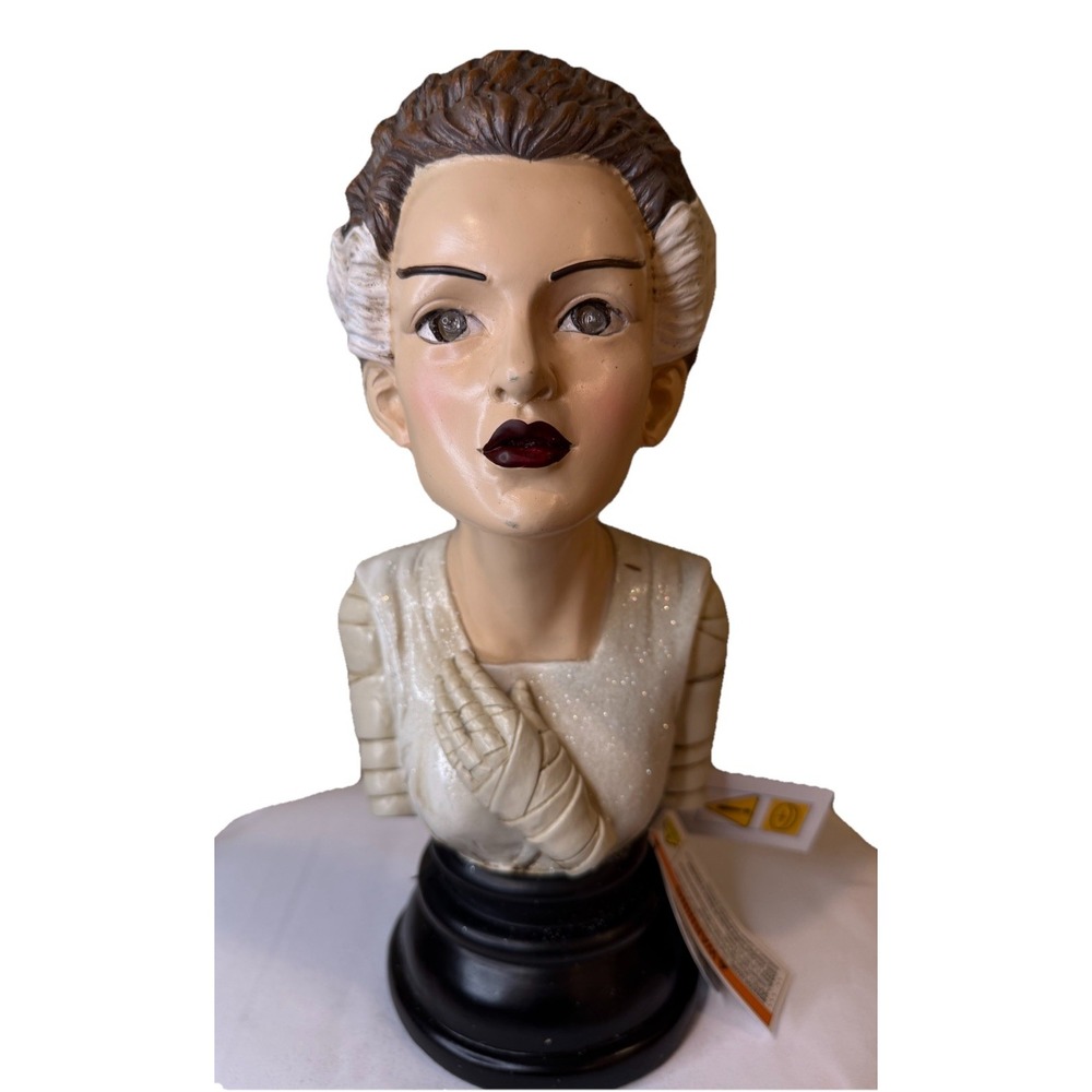 NEW Bride‎ of Frankenstein Light Up Eyes Red LED Bust Halloween Decor